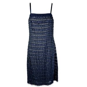 Vintage Black Lace Ruffle Dress Women's 4 Whimsygoth Emo Witchy Dark Romantic‎